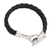 Men's leather bracelet, 'Shark' - Men's Leather and Sterling Silver Bracelet (image 2e) thumbail
