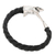 Men's leather bracelet, 'Shark' - Men's Leather and Sterling Silver Bracelet (image 2f) thumbail