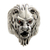 Men's garnet ring, 'Lion Power' - Men's Artisan Crafted Sterling Silver and Garnet Ring thumbail