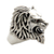 Men's garnet ring, 'Lion Power' - Men's Artisan Crafted Sterling Silver and Garnet Ring (image 2b) thumbail