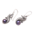 Cultured pearl dangle earrings, 'Sea Horse Legend' - Indonesian Sterling Silver and Pearl Dangle Earrings (image 2d) thumbail