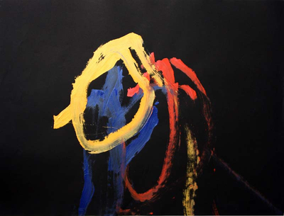 Elephant painting, 'Nightmare' - Abstract Elephant Fine Art Painting