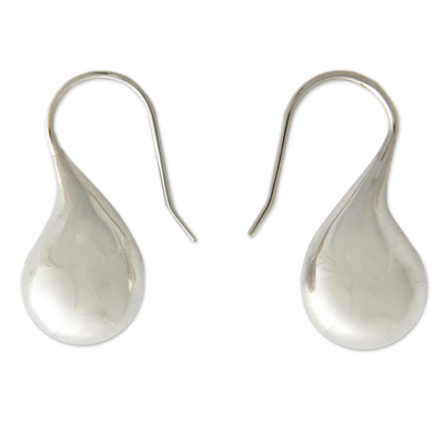 Sterling silver drop earrings, 'Moonlit Raindrops' - Sterling Silver Drop Earrings