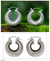 Sterling silver hoop earrings, 'Urban Moons' - Handcrafted Modern Sterling Silver Hoop Earrings (image 2) thumbail