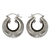 Sterling silver hoop earrings, 'Urban Moons' - Handcrafted Modern Sterling Silver Hoop Earrings thumbail