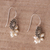 Cultured pearl dangle earrings, 'Femme Fatale' - Artisan Crafted Sterling Silver and Pearl Earrings (image 2b) thumbail