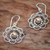 Sterling silver flower earrings, 'Delightful Denpasar' - Sterling Silver and 18k Gold Accent Earrings (image 2c) thumbail