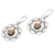 Sterling silver flower earrings, 'Delightful Denpasar' - Sterling Silver and 18k Gold Accent Earrings (image 2d) thumbail