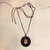 Coconut shell flower necklace, 'Cross of Life' - Handcrafted Coconut Shell Pendant Necklace (image 2) thumbail