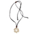 Men's wood and bone pendant necklace, 'Three Lucky Lizards' - Men's Bone Pendant Necklace