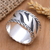 Men's sterling silver ring, 'Heart of a Tiger' - Men's Sterling Silver Band Ring (image 2) thumbail
