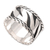 Men's sterling silver ring, 'Heart of a Tiger' - Men's Sterling Silver Band Ring thumbail