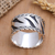 Men's sterling silver ring, 'Heart of a Tiger' - Men's Sterling Silver Band Ring (image 2b) thumbail