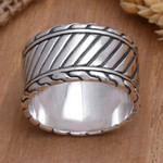 Men's sterling silver ring, 'Dragon Path' - Men's sterling silver ring