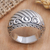 Men's sterling silver ring, 'The Walls of Heaven' - Men's Artisan Crafted Sterling Silver Band Ring (image 2) thumbail
