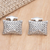 Sterling silver cufflinks, 'Royal Fern' - Handcrafted Sterling Silver Cufflinks from Indonesia (image 2) thumbail