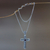 Amethyst cross necklace, 'Christian Soul' - Amethyst cross necklace