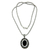 Onyx pendant necklace, 'Bali Butterflies' - Onyx pendant necklace (image 2a) thumbail