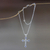 Amethyst-Kreuz-Halskette - Einzigartige Kreuzkette aus Amethyst und Sterlingsilber