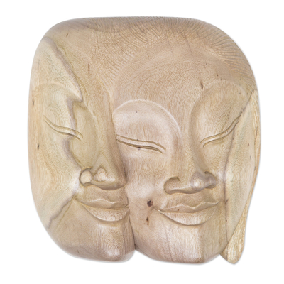 Wood mask, 'Love's Power' - Wood mask