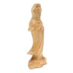 Wood sculpture, 'Kwan Im Goddess' - Crocodile Wood Hindu Sculpture