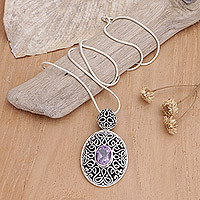 Amethyst pendant necklace,