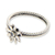 Birthstone cubic zirconia flower ring, 'April Daisy' - Cubic Zirconia and Sterling Silver Flower Ring thumbail