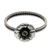 Birthstone flowers peridot ring, 'August Poppy' - Handcrafted Peridot and Silver Ring thumbail