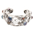 Amethyst and pearl cuff bracelet, 'Sweet Frangipani' - Floral Sterling Silver and Pearl Cuff Bracelet (image 2e) thumbail