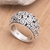 Sterling silver dome ring, 'Temple' - Artisan Crafted Sterling Silver Dome Ring (image 2) thumbail