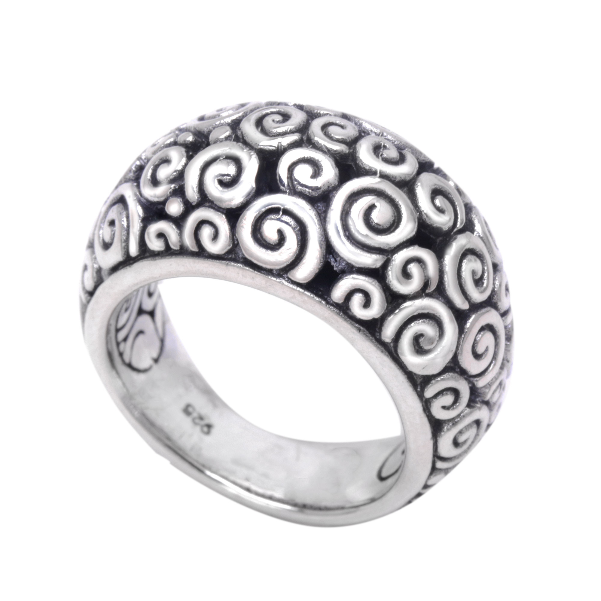 dome ring silver