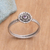 Birthstone flowers amethyst ring, 'February Violet' - Handcrafted Sterling Silver and Amethyst Ring (image 2b) thumbail