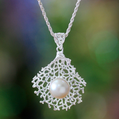 coral pendant necklace