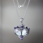 Amethyst pendant necklace, 'Royal Romance' - Sterling Silver and Amethyst Pendant Necklace
