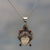 Garnet pendant necklace, 'Queen of Sumatra' - Handmade Sterling Silver and Garnet Pendant Necklace (image 2b) thumbail