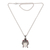Garnet pendant necklace, 'Queen of Sumatra' - Handmade Sterling Silver and Garnet Pendant Necklace (image 2d) thumbail