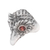 Men's garnet ring, 'Wise Owl' - Men's Sterling Silver and Garnet Ring (image 2e) thumbail