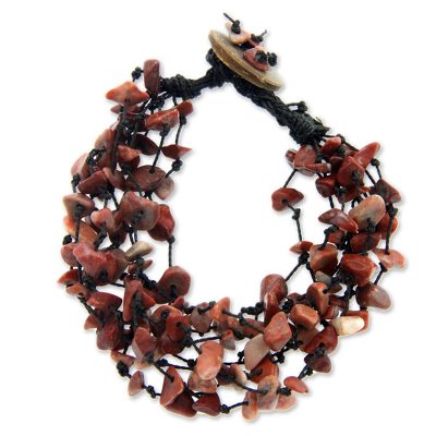 Handmade Beaded Goldstone Bracelet