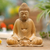 Wood sculpture, 'Buddha's Gesture' - Hand Made Wood Sculpture from Indonesia (image 2) thumbail