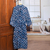 Men's cotton batik robe, 'Midnight Fireworks' - Men's Batik Cotton Robe (image 2c) thumbail