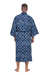 Men's cotton batik robe, 'Midnight Fireworks' - Men's Batik Cotton Robe (image 2e) thumbail