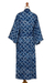 Men's cotton batik robe, 'Midnight Fireworks' - Men's Batik Cotton Robe (image 2g) thumbail
