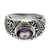 Amethyst solitaire ring, 'Java Legacy' - Sterling Silver and Amethyst Ring thumbail