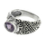 Amethyst solitaire ring, 'Java Legacy' - Sterling Silver and Amethyst Ring (image 2b) thumbail
