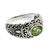 Peridot solitaire ring, 'Bali Heritage' - Peridot and Sterling Silver Ring