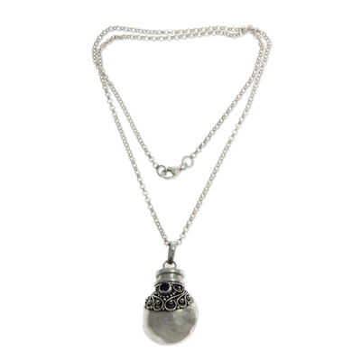 Amethyst pendant necklace, 'Arak Mystery' - Amethyst pendant necklace