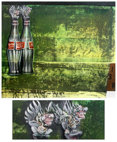 'Coca Cola en Bali' (2011) - Pintura al Óleo de Bodegones de Indonesia