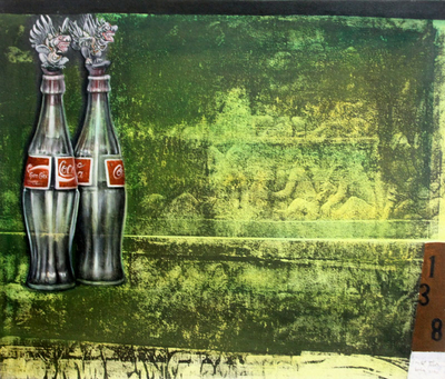 'Coca Cola in Bali' (2011) - Still Life Oil Painting from Indonesia