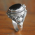 Onyx cocktail ring, 'Goth Secrets' - Sterling Silver Ring with Onyx Top Compartment thumbail