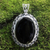 Onyx pendant, 'Midnight Lace' - Onyx pendant (image 2) thumbail